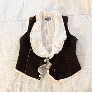 Faux Fur & Suede Vest